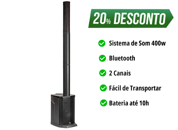 Proel SESSION1XFREE - Coluna de Som com Bateria Proel SESSION1XFREE - Coluna de Som com Bateria